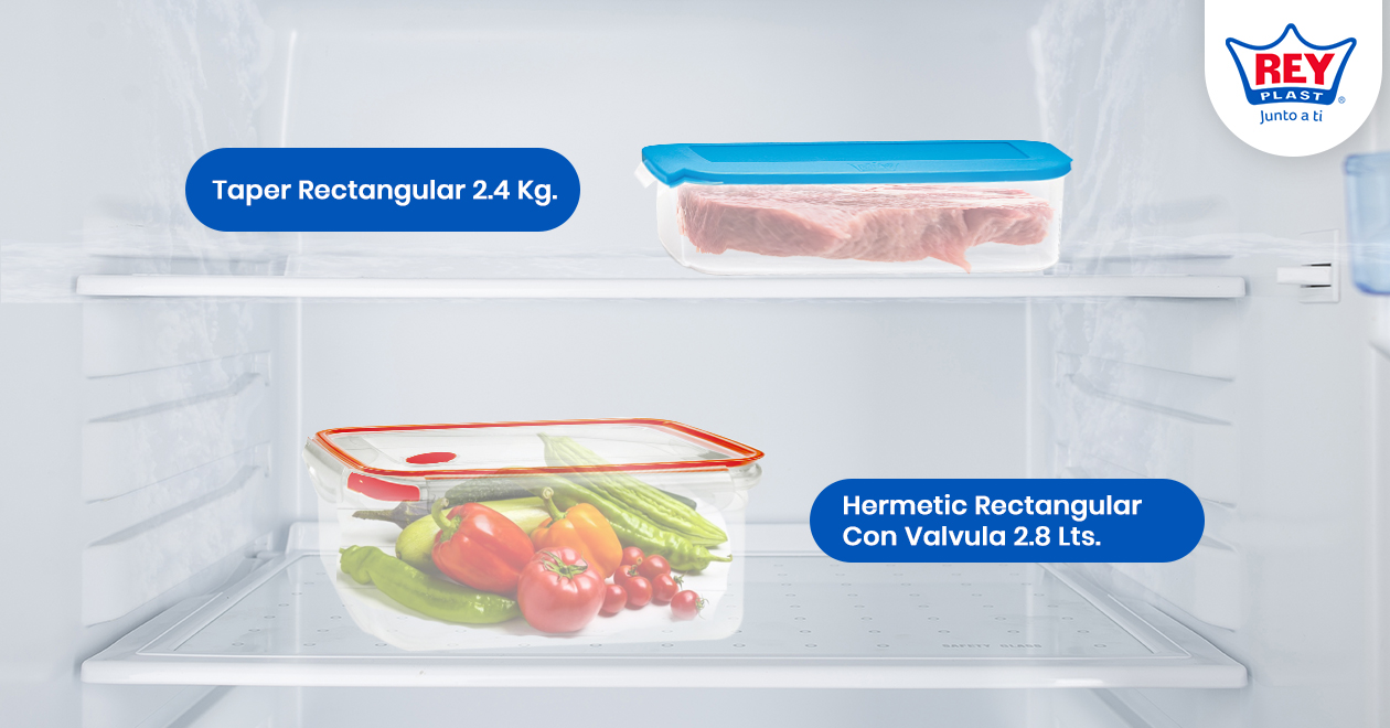 Almacena los alimentos en tápers